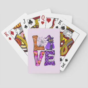 Liefde - Heks Zwarte Kat Pokerkaarten