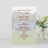 Liefde - herfstbomen Wedding Flyer (Staand voorkant)