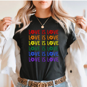 Liefde herhalen is liefde Rainbow LGBTQ+ T-shirt