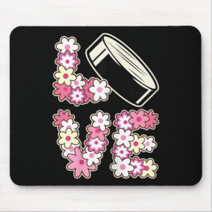 Liefde Hockey Groovy Hippie 60s 70s Tiener Meisje Muismat