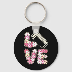 Liefde Hockey Groovy Hippie 60s 70s Tiener Meisje Sleutelhanger