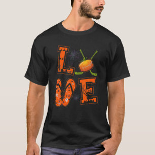 LIEFDE Hockey Lovers Spelers Pompoen Witch Hallowe T-shirt