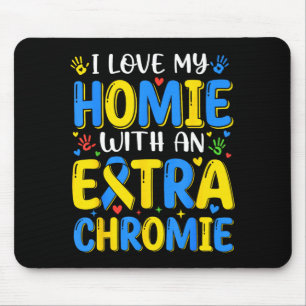 Liefde homie met een extra chromie down syndroom d muismat