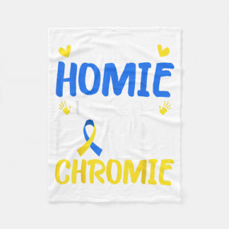 Liefde Homie met een Extra Chromie Down Syndroom Fleece Deken