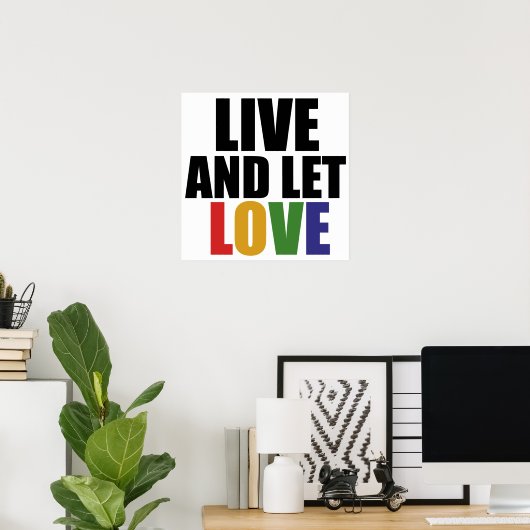 LIEFDE homorechten: gelijke rechten Poster (Thuiskantoor)