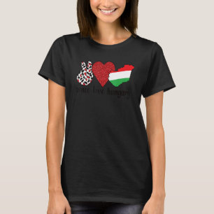 liefde hongarije trots hongaarse vlag hongaarse ro t-shirt
