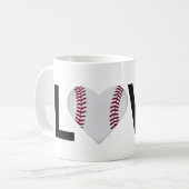 Liefde honkbal Mok (honkbalhart) (Voorkant links)