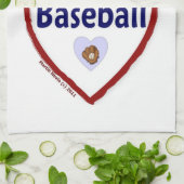 Liefde Honkbal - Sporthanddoek (Personaliseer) Theedoek (Gevouwen)