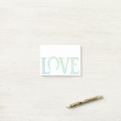 Liefde Hoofd Groen Post-it® Notes (Op bureau)