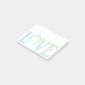 Liefde Hoofd Groen Post-it® Notes (Schuin)