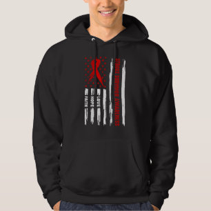Liefde Hoop Geloof Rode Amerikaanse vlag Stroke Su Hoodie