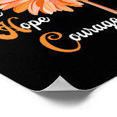 Liefde Hoop Moed Aml Leukemie Bewustzijn Poster (Hoek)