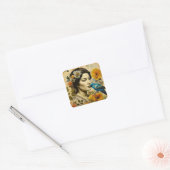 Liefde, Hoop, Schoonheid Inspirerend Vrouw Vierkante Sticker (Envelop)