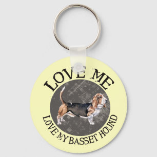 Liefde, hou van mijn Basset Hond Sleutelhanger