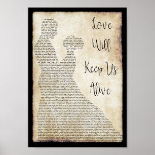 Liefde houdt ons in leven in het Man Lady Dancing Poster