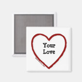 Liefde - I Heart (Fill In) - Magneet (Voorkant / Achterkant)