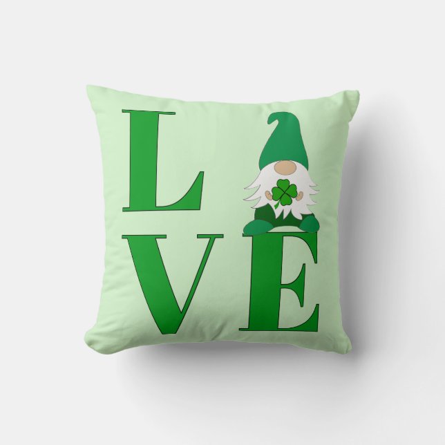 Liefde Ierse Gnome Kussen (Voorkant)