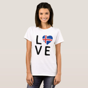 Liefde - IJslandse vlag T-shirt
