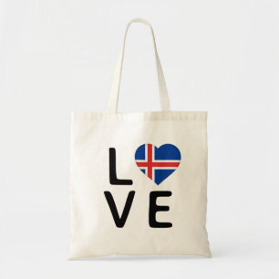 Liefde - IJslandse vlag Tote Bag