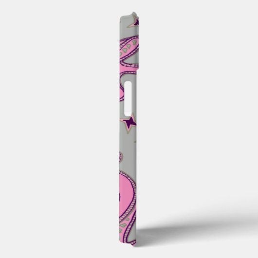Liefde in 1960 stijl roze & grijs Case-Mate iPhone case (Achterkant / Rechts)