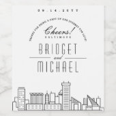 Liefde in Baltimore | Proost & Bedankt! Wijn Etiket (Enkel label)