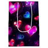 Liefde in beweging: Valentijnsdag Hearts Medium Cadeauzakje (Achterkant)