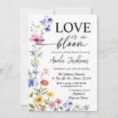 Liefde in bloei bloemige wilde bloemen bruidsmeisj kaart (Voorkant)