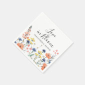 Liefde in bloei bruidsfeest wildflower servet (Hoek)