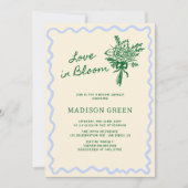 Liefde in bloei grillig handgeschreven Vrijgezelle Kaart (Voorkant)