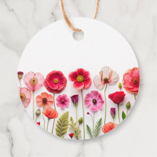 Liefde in Bloei Kleurrijk Vrijgezellenfeest Dank U Bedankjes Labels (Achterkant)