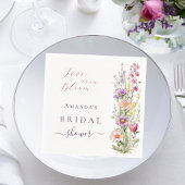 Liefde in bloei roze paarse Bruidsdouche Servet