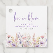 Liefde in bloei Sering Wilde Bloemen Bruidsfeest Bedankjes Labels (Voorkant)