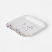 Liefde in bloei Sering Wilde Bloemen Bruidsfeest Papieren Bordje (Gebogen)