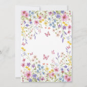 Liefde in Bloei Vlinder Bruidsborrel Bedankkaart (Achterkant)