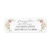 Liefde in bloei Wilde bloem Rustieke Bruidsdouche Etiket (Voorkant)