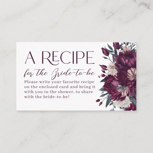 Liefde in Bloemen Bourgogne Cream Recept Informatiekaartje (Voorkant)