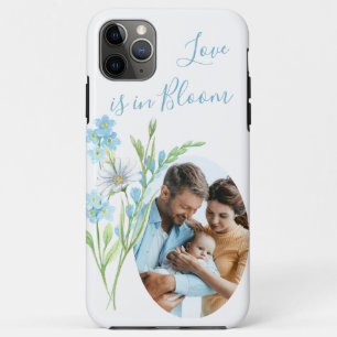 Liefde in Bloom Blue Waterverf Wildbloemen iPhone 11 Pro Max Hoesje