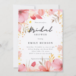 Liefde in Bloom Bridal Shower Invitation Kaart