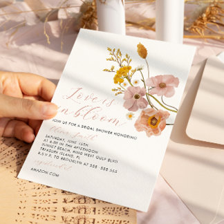 Liefde in Bloom Bridal Shower Invitation Kaart