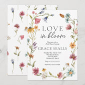 Liefde in Bloom Bridal Shower Kaart (Voorkant / Achterkant)