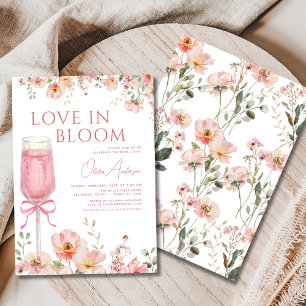 Liefde in Bloom Champagne Roze Boog Vrijgezellenfe Kaart
