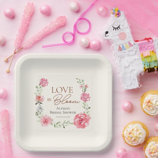 Liefde in Bloom Garden Thema Vrijgezellenfeest Cus Papieren Bordje (Feest)