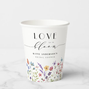 Liefde in Bloom Lente Zomer Bloemen Vrijgezellenfe Papieren Bekers