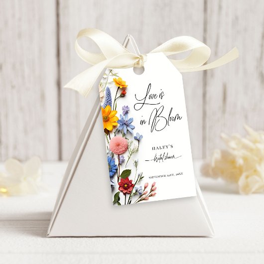 Liefde in bloom Spring Floral Vrijgezellenfeest Cadeaulabel