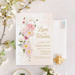 Liefde in Bloom Spring Floral Vrijgezellenfeest Kaart