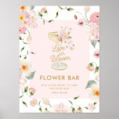 Liefde in Bloom Vrijgezellenfeest Bloem Bar Teken Poster (Voorkant)