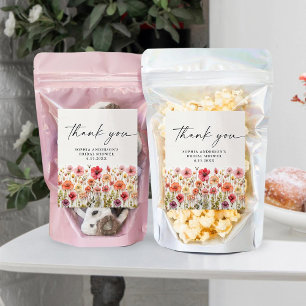 Liefde in Bloom Vrijgezellenfeest Eten Snack Label Wijn Etiket