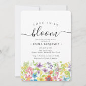 Liefde in Bloom Wildflower Flower Vrijgezellenfees Kaart (Voorkant)