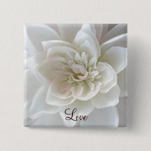 Liefde in Blossom_ Vierkante Button 5,1 Cm