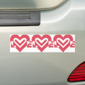 Liefde in Cherry Pink Bumpersticker (Op auto)